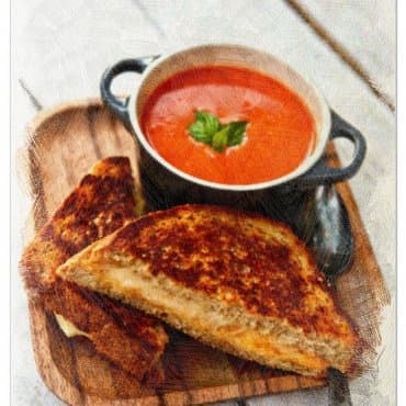 Izgara Peynir ve Domates Çorbası